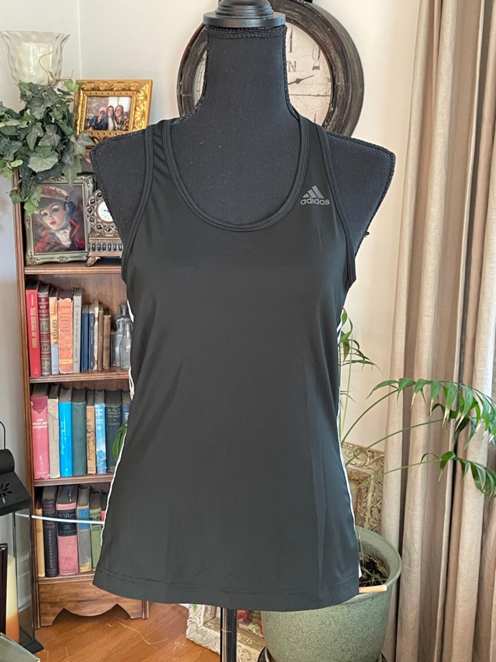adidas Black Women's Racerback Athletic Tank Top